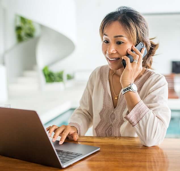 woman on the phone