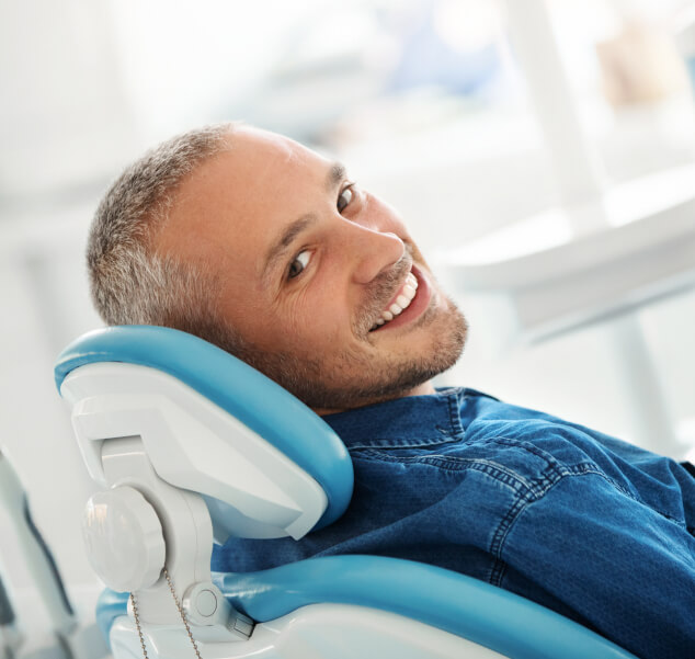 man at the dentist