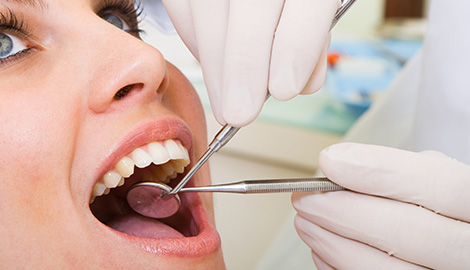 dental patient receiving an exam