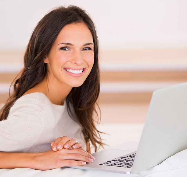 woman with computer