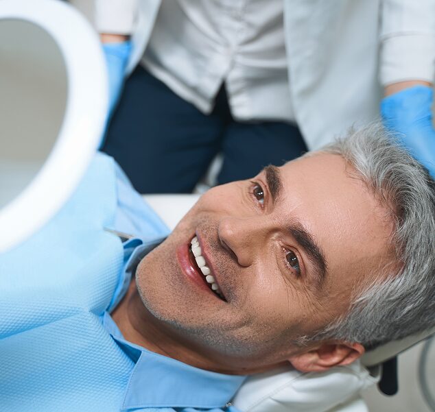 man at the dentist