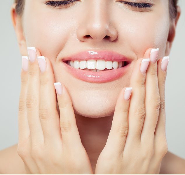 woman with bright white smile